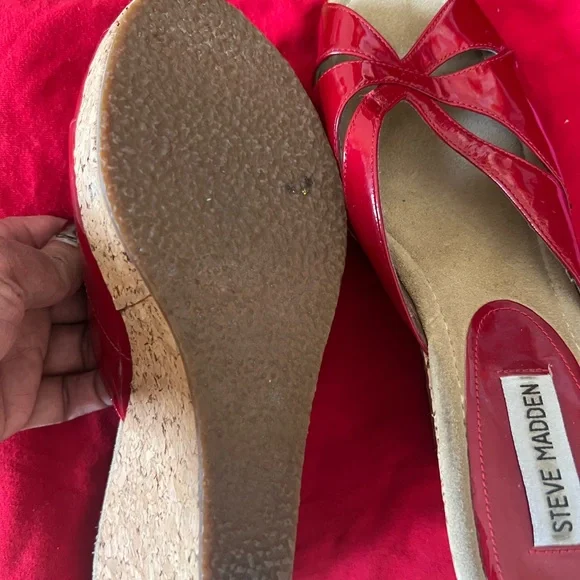 Steve Madden Red cheetah wedges - Picture 4 of 6